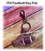 In The Hoop Football Key Fob EMbroidery Machine Design