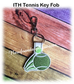 In The Hoop Tennis Ball Key Fob Embroidery Machine Design