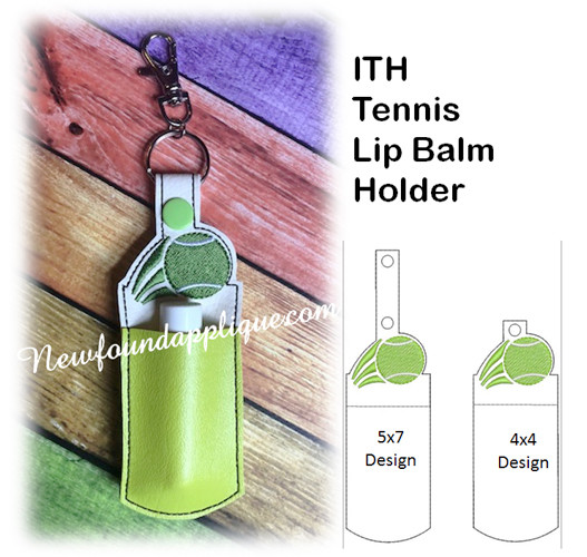 In The Hoop Tennis Lip Balm Holder Embroidery Machine Design - Newfound Applique In The Hoop Tennis Lip Balm Holder Embroidery Machine Design - Newfound Applique