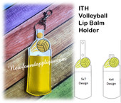 In The Hoop Volley Ball Lip Balm Holder EMbroidery Machine Design