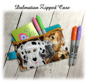 In The Hoop Dalmation Zipped Case Embroidery Machine Design