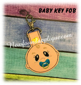 In The Hoop Baby Key Fob  EMbroidery Machine Design