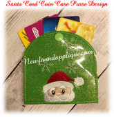 In The Hoop Santa Card Coin Purse Case  Embroidery Machine Design