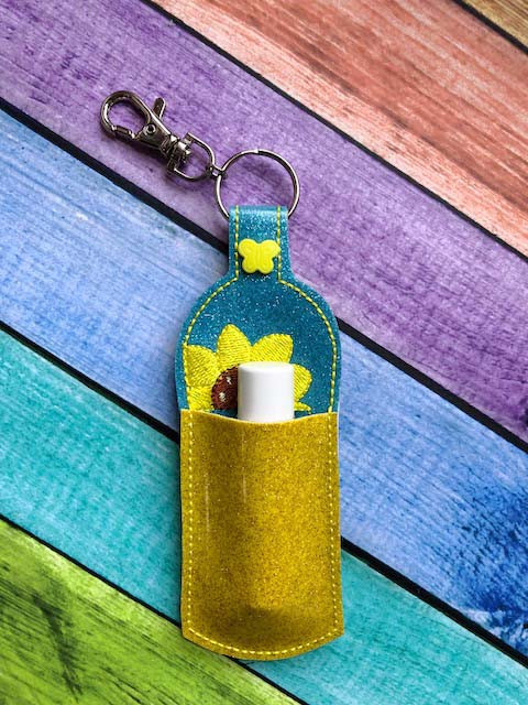 In The Hoop Sunflower Lip Balm Holder Machine Embroidery Design - Newfound Applique In The Hoop Sunflower Lip Balm Holder Machine Embroidery Design - Newfound Applique