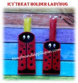 In The Hoop Icy Treat Holder Ladybug Embroidery Machine Design