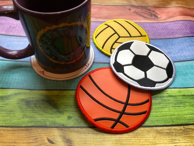 NFA Sports Ball Coaster Embroidery Machine Design Set