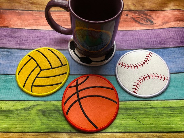 NFA Sports Ball Coaster Embroidery Machine Design Set