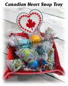 In The Hoop Canadian Heart Snap Tray Embroidery Machine Design