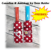 In The Hoop Canadian And American Heart Icy Treat Holder Design Set