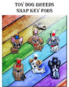 In The Hoop Toy Dog Snap Key Fob Embroidry Machine Design Set