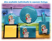 In The Hoop Snowman Office Embroidery Machine Design Set