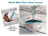 In The Hoop Wine Glass Stem Coaster Embroidery Machine Design