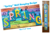 In The Hoop Spring Wall Hanging Sign Embroidery Machine Design