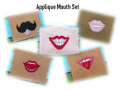 Applique Mouth Embroidery Machine Design Set