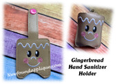 In The Hoop Gingerbread Hand Sanitizer Holder Embroidery Machine Design