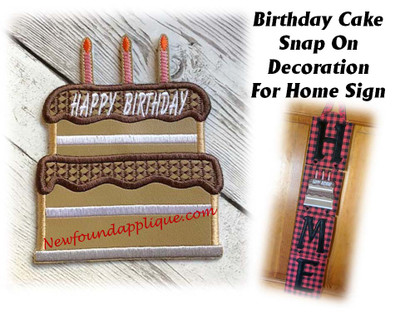 This is the listing for the birthday cake snap on decoration only.
The Home sign with heart snap on decoration is sold in a separate listing.
Other snap on decorations for Home sign are also available in separate listings. 