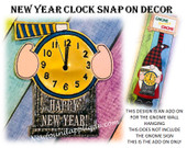 THIS IS THE LISTING FOR THE NEW YEARS EVE CLOCK SNAP ON DESIGN ONLY. THE GNOME WITH HEART SNAP ON DESIGN IS SOLD AS A STARTER SET IN A SEPARATE LISTING.