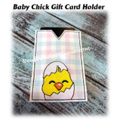 In the Hoop Chick Baby Gift Card Holder Embroidery Machine Design