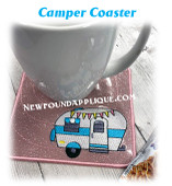 In The Hoop Camper Coaster Embroidery Machine Designs