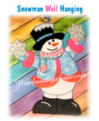 In The Hoop Snowman Wall Hanging Embroidery Machine Design