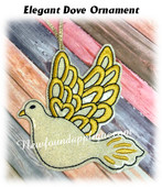 In The Hoop Elegant Dove Ornament Embroidery Machine Design