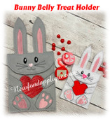 In The Hoop Bunny Belly Treat Bag Holder Embroidery Machine Design