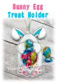In The Hoop Bunny Egg Treat Holder Embroidery Machine Design