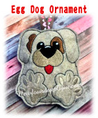In The Hoop Egg Dog Ornament Embroidery Machine Design