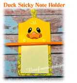 In The Hoop Duck Sticky Note Holder Embroidery Machine Design