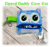 In The Hoop Zipped Buddy Case Cat Embroidery Machine Design