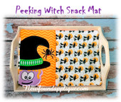 In The Hoop Witch  Snack Mat Embroidery Machine Design