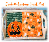 In The Hoop Jack O Lantern Snack Mat Embroidery Machine Design