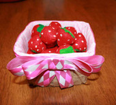 Felt food Stawberries and Basket ITH Design