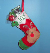 Mini Christmas Stocking Rudolph