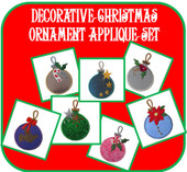 Decorative Christmas ball Applique Set