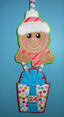 In The Hoop Gingerbread Christmas Countdown Design for Embroidery Machines