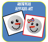 Snowman Face Applique Set