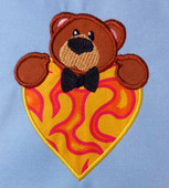 Valentine Bear Boy Applique Design Set