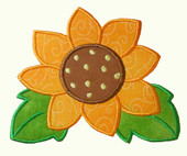 Flower Applique Sunflower Design
