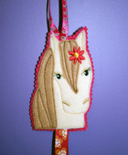  ITH Horse Bow Holder Embroidery Machine Design