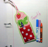 Strawberry Cupcake Crayon & Marker Pouch design