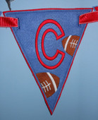 IN The Hoop Triangle Football Banner embroidery machine Design