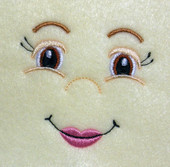 Doll Face Girl with Full Lips Embroidery Machine Design