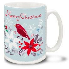 Have an old-fashioned Yuletide with this Christmas Traditions Retro Cardinal mug! Fifties styling and bright colors on this 15 oz Retro Cardinal Christmas Mug will make this durable, dishwasher and microwave safe coffee cup a welcome gift for the holidays!