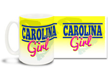 South Carolina Girls are as beautiful as the state they live in so have a delicious cup of coffee in this Carolina Girl mug! 15 oz coffee Mug is  dishwasher and microwave safe.