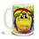 Lively yourself up with this cute Rasta Emoti-Mon. Delightful marijuana theme makes this the perfect leisure-time mug. Durable, dishwasher and microwave safe big 15-ounce ceramic coffee mug with comfortable 4-finger handle.
