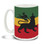 Lively yourself up with this Rastafarian Lion of Judah mug. Delightful rasta theme makes this the perfect leisure-time mug. Durable, dishwasher and microwave safe big 15-ounce ceramic coffee mug with comfortable 4-finger handle.