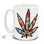 Lively yourself up and take little trip with this psychedelic Tie-Dye Sativa Leaf. Delightful marijuana theme makes this the perfect leisure-time mug. Durable, dishwasher and microwave safe big 15-ounce ceramic coffee mug with comfortable 4-finger handle.