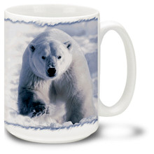 The mighty Polar Bear on the snowy tundra.