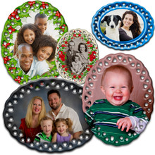 Celebrate the holidays or any special occasion with our attractive custom photo ornament. Comes with tied gold ribbon and shipped in attractive gift box.